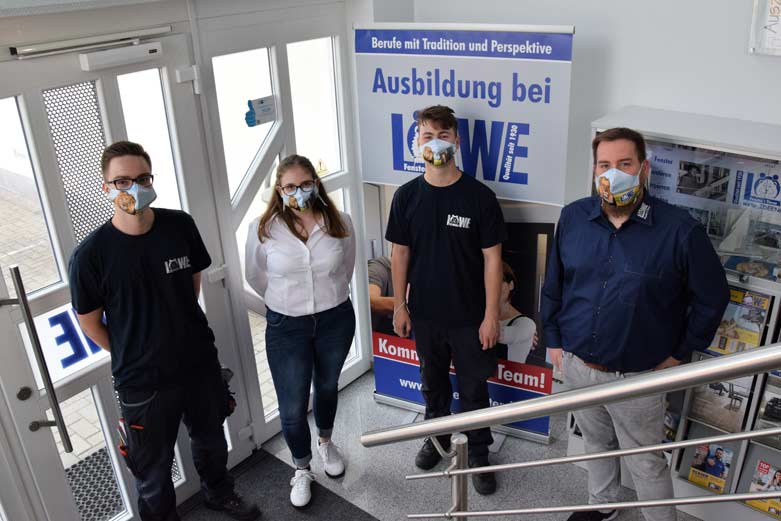 Ausbildungsstart mit LÖWE-Masken