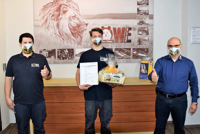 Patrick Hahn, Kammersieger Marwin Lo Re und Jürgen Schell